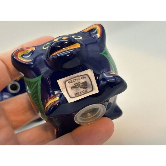 Salt And Pepper Shakers Televera Mexico Signed Mexican Pottery Pigs‎ Colorful - Picture 5 of 10